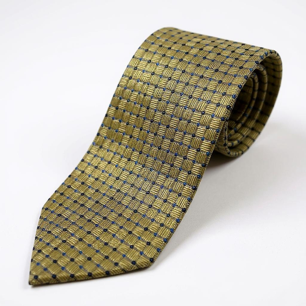 Valerio Garati Men’s Necktie Gold Blue Silk